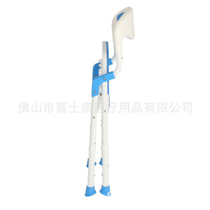 Chaise de douche pliable FZK pour salle de bain, réglable en hauteur, avec accoudoirs et dossier pour un soutien sécurisé - Product Image 4
