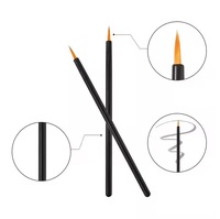 Applicateurs d'eyeliner jetables en nylon Welink 100, pointe ultra-fine, manche en plastique, brosse à lèvres, cils, outil de maquillage, utilisation facile