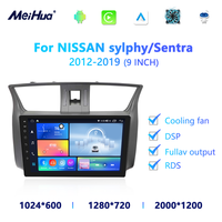 Système de navigation automobile GPS et Android Meihua 9 pouces avec lecteur CD, TV et connexion USB pour NISSAN Sylphy/Sentra (2012-2019)