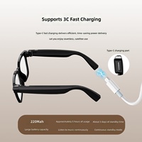 Gafas Inteligentes V03 Pro con IA, Cámara de 8 Megapíxeles, Ultraestabilización EIS, Grabación HD, Música Inalámbrica, Color Negro Mate