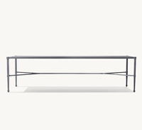 Table à manger rectangulaire en aluminium coulé moderne TROUSDALE pour usage hôtelier