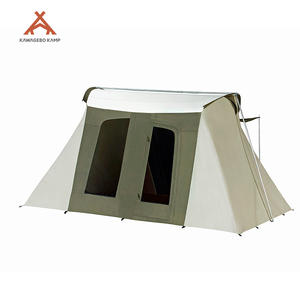 Kawagebo Kamp (KK) 10' X 14' Glamping Yaylı Çerçeveli Polyester Pamuklu Anında Kurulumlu Kabin Kamp Çadırı Kış Çadırı - Product Image 2