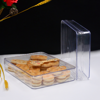 Offre Spéciale PS Rectangle de bonbons en plastique Transparent emballage jetable en plastique cookie conteneur de stockage