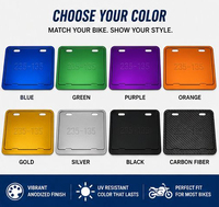 Support de plaque d'immatriculation personnalisé en alliage d'aluminium antirouille pour moto, norme Philippines, vente en gros