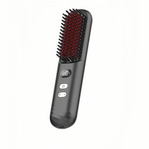 Battery <b>Powered</b> Ionic Hair Straightener Curler <b>Brush</b> Fast Heating Curler Straightener Comb Styler MCH Fast Heating Comb - Product Image 6
