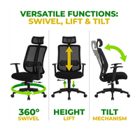 Chaise de bureau moderne nordique en maille, base 5 étoiles en nylon de qualité supérieure avec roulettes, vente directe usine