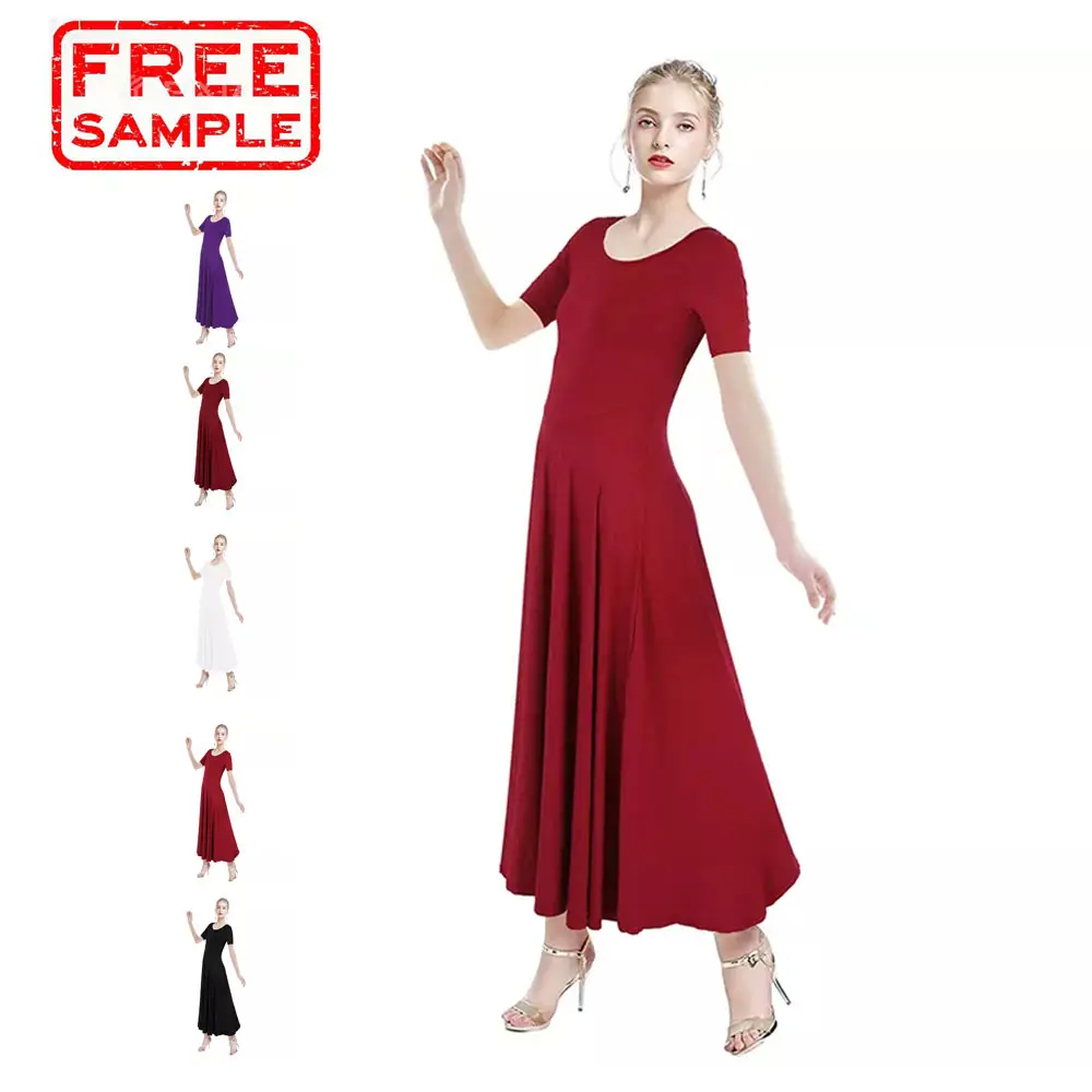 KOSTENLOSE MUSTER Hot Fashion Großhandel Custom Designer Blumen kleider Kurzarm Mädchen Frauen Röcke tragen Frauen Kleid Freizeit kleid