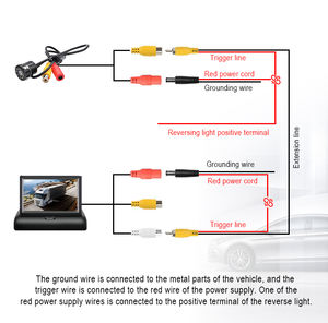 Système de moniteur pliable 4,3 pouces, moniteur RGB avec caméra CVBS, aide au recul étanche pour camions et bus, vente directe d'usine - Product Image 4