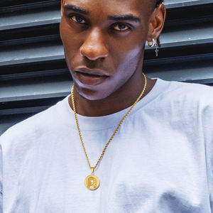 Perhiasan Pria cantik singa antik ST. CHRISTOPHER kompas anak-anak perhiasan mode kuno penjualan laris liontin koin Yesus Romawi - Product Image 6