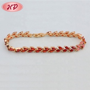 Bracelet tennis plaqué or 18 carats avec zircone cubique marquise AAA, bijoux multicolores en cristal à maillons pour enfants - Product Image 5