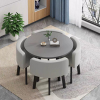 Table à manger pliable pour un usage domestique dans les petits appartements, table de réunion et de réception commerciale avec chaises, parfaite pour 2 à 4 personnes