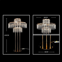 Vases à fleurs Meiya Crystal à une ou deux couches, articles décoratifs, lustres, accessoires en fer électroplaqué, forme circulaire pour banquets