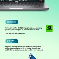 Laptop Bisnis dan Kantor Rumahan Dell Latitude 5550 15,6 inci Full HD AI Berkinerja Tinggi, Windows 11 Baru, SSD Ultra5