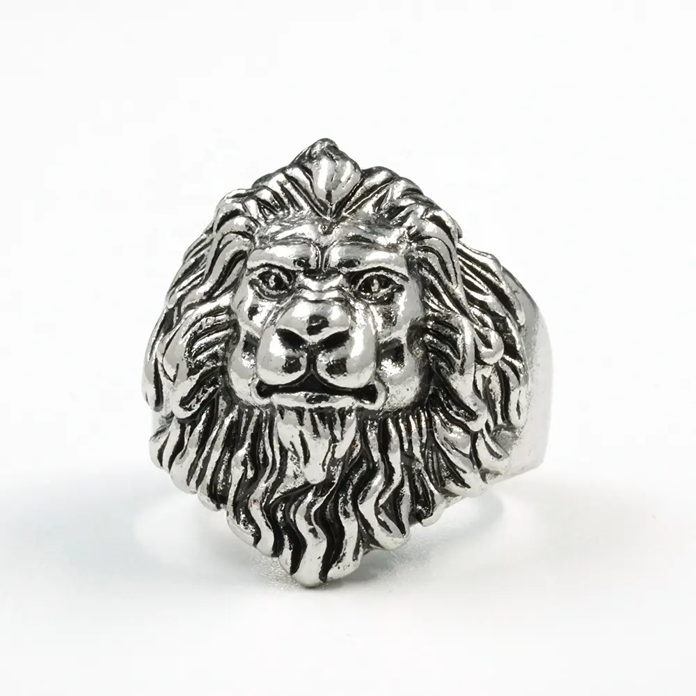 Hiphop Style Lion Head Men's Rings Animal Jewellery