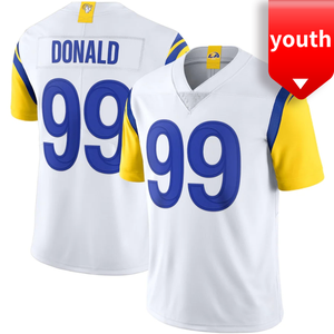 Venta al por mayor de alta calidad bordado jóvenes Los Angeles fútbol americano Jerseys 10 # Kupp 99 # Aaron <span class=keywords><strong>Donald</strong></span> secado rápido y transpirable - Product Image 4