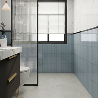 Carreaux de céramique faits à la main de style français 75x300mm, carreaux muraux longs entièrement en porcelaine émaillée pour cuisines et salles de bain, anti-taches