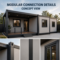 Maison préfabriquée en structure acier, conteneur modulaire extensible, solution de construction résidentielle personnalisée
