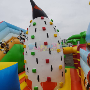 Outdoor parque hinchable <b>large</b> combo bounce house obstacle course with <b>slide</b> commercial jungle inflatable amusement park - Product Image 4