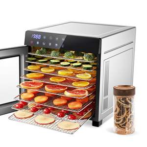 Máquina deshidratadora de alimentos para el hogar DB 25QT de gran capacidad con 8 bandejas de acero inoxidable para secado desigual - Product Image 3