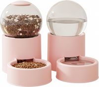 Distributeur automatique d'aliments pour animaux de compagnie en forme de capsule spatiale, avec gamelle et fontaine à eau de 0,8 L pour petits chiens et chats
