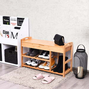 Organized Clutter-Free Boot & Shoe <b>Bench</b> with Openable <b>Seat</b> Wooden Entryway Storage Rack for Living Room Dining & Hotel Mudroom - Product Image 3
