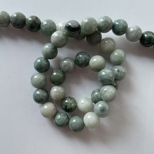 Natural Burma <strong>Jade</strong> Beads Emerald Smooth <strong>Stone</strong> Round Gemstone Loose Beads for Jewelry Making Craft - Product Image 5