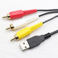 Câble blindé Dupont 2,54 mm 6P 8P 10P connecteur femelle vers USB 2.0 mâle + RCA mâle jaune blanc rouge et noir 10 pieds