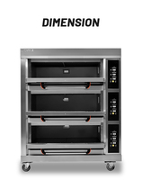 Four à pâtisserie MDK fabriqué en Chine, 2 niveaux, 2 plateaux, pour gâteaux et pains
