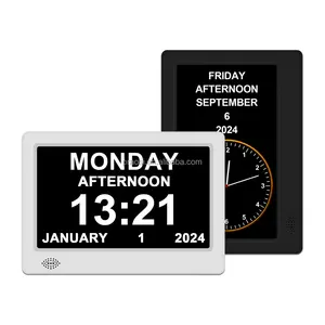Di alta qualità di caratteri di grandi dimensioni Display medicina promemoria demenza orologio orologio 7 8 10 12 15 pollici con telecomando