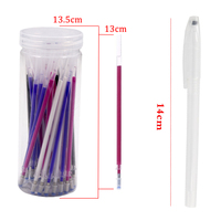 50pcs Chaleur Effaçable Stylo Avec UNE Boîte De Rangement Haute Température Disparaître Stylo Recharge Pour Diy Patchwork Pu En Cuir Tissu Marqueur
