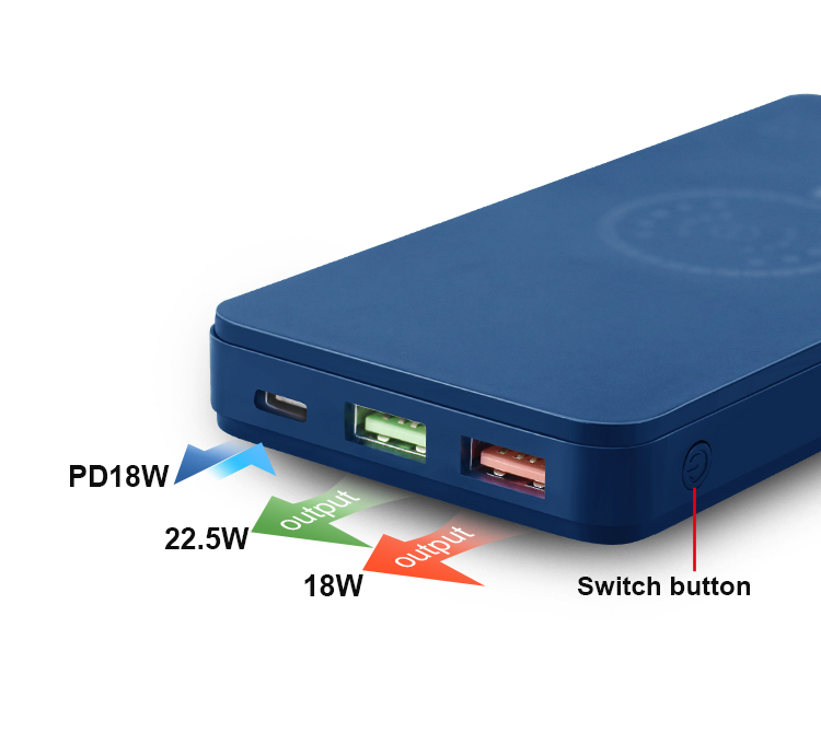 New Private Model External Battery 10000mah Magnetic Wireless Power Bank for iphone 12