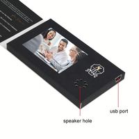 Carte de visite numérique personnalisée avec écran LCD noir de 2,4 pouces, petite carte vidéo numérique pour cadeau
