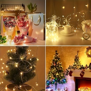 Guirlande lumineuse féerique en fil de cuivre 33FT 100 LED, 8 modes, alimentée par USB avec télécommande, décoration de Noël intérieure - Product Image 5