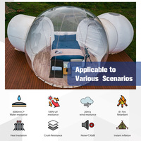 Tente bulle gonflable double transparente Ceyu avec tunnel, idéale pour la location extérieure, le camping, les hôtels et la publicité