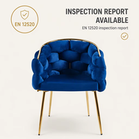Vente en gros à bas prix de chaises de salle à manger en velours chaise de loisirs de luxe moderne pour chambre à coucher appartement restaurant