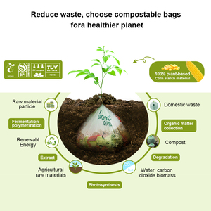 Sinh thái thân thiện bao bì tùy chỉnh kích thước Trắng HDPE Áo thun túi nhựa compostable Túi mua sắm cho siêu thị nhà hàng - Product Image 4