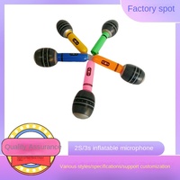 Microphone gonflable en PVC, instrument de musique de scène, accessoires de jeu Ksong, mini ballon de fête unisexe, vente chaude transfrontalière