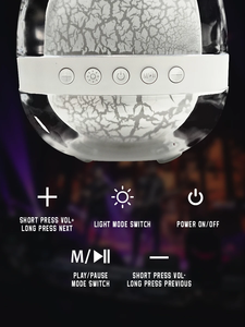 Di động trong Suốt LED Hifi 3D âm thanh mini trong nhà ngoài trời Led đèn nhiều màu sắc BT loa không dây - Product Image 4