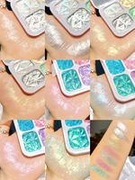 Palette de maquillage pour les yeux caméléon 8 couleurs en gros Surligneur en poudre longue durée à pigment élevé