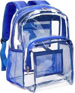 Customised Waterproof School <b>Backpack</b> With Zipper Closure Transparent PVC Cute Travel Shoulder Bag for Students Unisex - Product Image 4