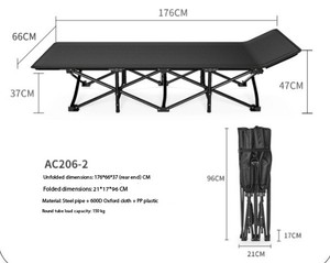 <span class=keywords><strong>Lit</strong></span> <span class=keywords><strong>de</strong></span> camping à haute capacité <span class=keywords><strong>de</strong></span> poids avec matelas pour un confort et un soutien améliorés en extérieur - Product Image 2