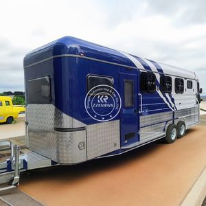 2025 Galvanized 3 Horse Float Trailer Deluxe Configuration Angle Loading Horses Transport Trailer Cart for <b>Sale</b> - Product Image 6