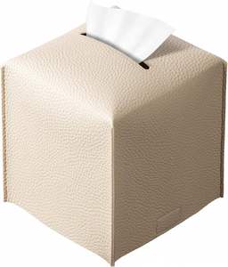 Boîte à mouchoirs en cuir élégante en gros, organisateur multifonctionnel et décoratif, prête à être expédiée et à prix économique - Product Image 2