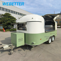 WEBETTER Street Mobile Caravan Fast Food Truck Chariot à crème glacée Remorque de nourriture mobile pour barbecue Coffee Van Beer Bar Food Truck à vendre