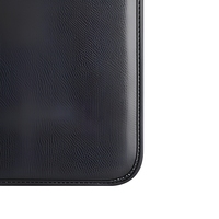 Porte-documents noir avec fermeture éclair, organiseur de documents avec porte-badge