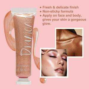 Haute qualité mignon couleur de lumière de surligneur maquillage liquide crème glacée surligneur Logo personnalisé diamant luxe liquide surligneur - Product Image 2