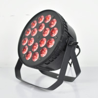 Projecteur LED Slim DMX 512 18x18W RGBWA-UV 6-en-1 en alliage d'aluminium pour éclairage de scène et mariage