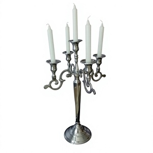 Candélabre décoratif en aluminium à 5 bras, style européen, design solide, vente directe usine, pour présentation de vaisselle, offre spéciale - Product Image 1