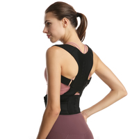 Ceinture de soutien dorsale ajustable et magnétique, correcteur de posture pour adulte unisexe, sac noir à fermeture éclair, soutien d'épaule universel pour femmes, minceur