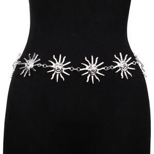 Women's Metal Sun Moon Waist <b>Chain</b> 8 Moon Design <b>Extended</b> Fashion Body <b>Chain</b> For Daily Wear Zinc Alloy Material - Product Image 2